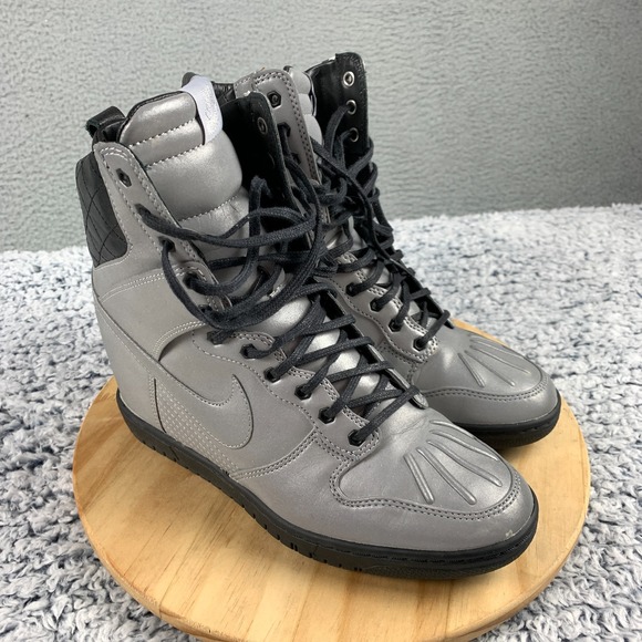 Nike Dunk Super Sky High Premium Shoes Womens Reflect Silver 2013  616738-001